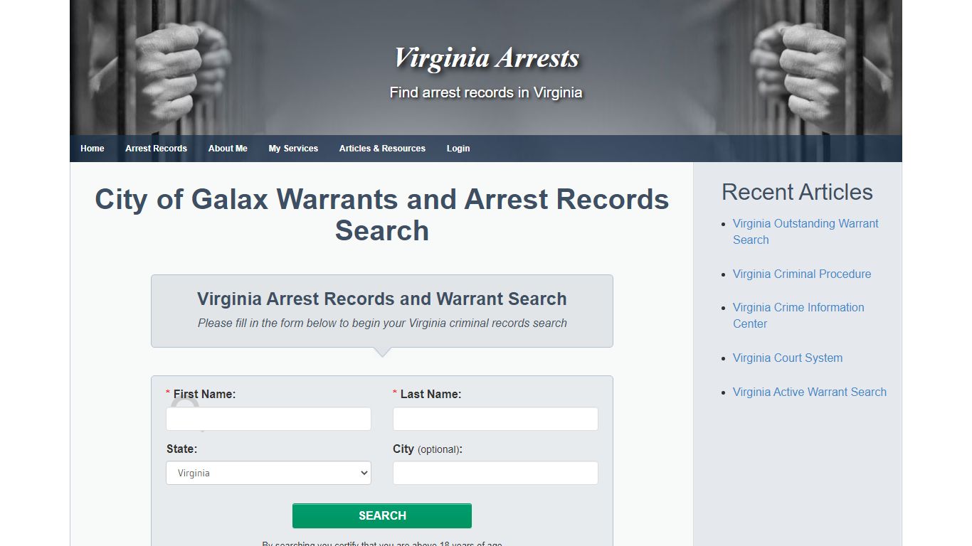 City of Galax Warrants and Arrest Records Search